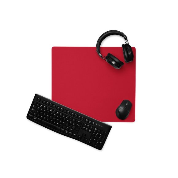 Premium Plain Red Gaming mouse pad (Customizable) - Picture 2 of 2